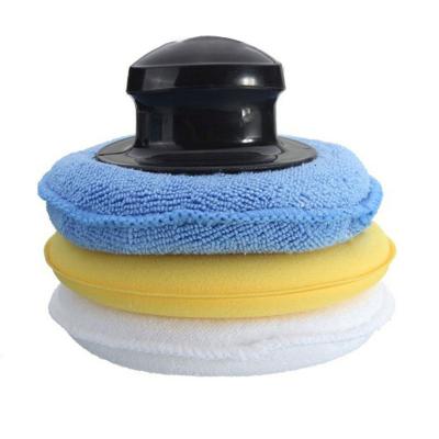 China Universal 3 in 1 Set Superfine Fiber Car Polish Sponge Protection Polishing Sponge for sale