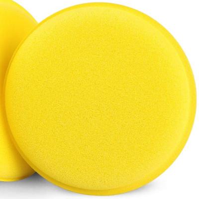 China Detailing Sponge Car Wax Applicator Around Shaped Foam Sponge Ultra Soft Cleaning Tool for sale