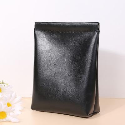 China Women Soft Leather Loose Makeup Lady Fashion Pouch Bag Travel PU Cosmetic Bag for sale