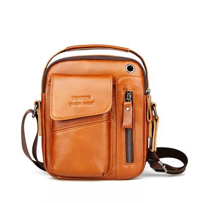 China Vintage Waterproof Luxury Men Business Travel Messenger Genuine Leather Cross Body Handbags for sale