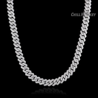 China Hiphop Customize 10mm Fashion Zircon Necklace Hip Hop Jewelry Miami Cuban Chains for sale