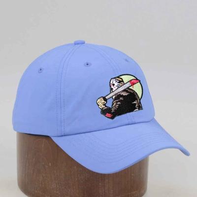 China The COMMON 6 Running Hats Dad Hat Unstructured Quick Dry Blue Sky Blue Panel Baseball Cap Adjustable Sports Cap Unisex for sale