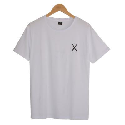 China High Quality Anti Shrink Neck Round Cotton White T Shirts With Custom Logo Printed Logo for sale