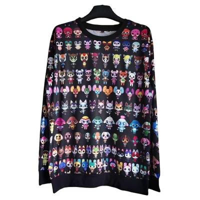 China 2021 New Autumn Long Sleeved T Shirts Anti Shrink Women Colorful Animal All Over Print T Shirt Custom for sale