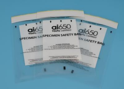 China Transparent 95kpa Biohazard Specimen   Bag 95kpa Pressure Tested Bags for sale