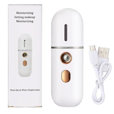 China Home Mini Facial Steamer Beauty Handy Mini Nano Mister Handheld Mist Sprayer Hydrating Moisturizer for sale