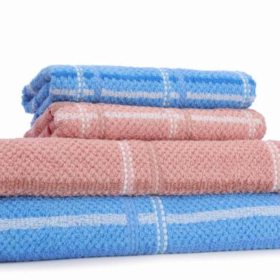 China Sustainable HOT Luxury 100% Cotton Face Hand Bath Towel Sets Custom Logo Microfiber Towel Set for sale