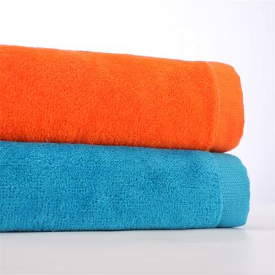 China Viable Factory Wholesale Solid Color 90*150cm Microfiber Cotton Skin-friendly Beach Towel for sale