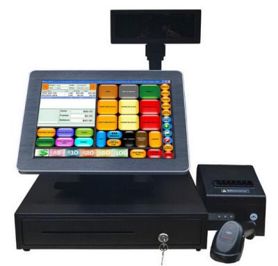 China Small Business All In One POS Terminal 5 Wire Resistive Touch Screen for sale