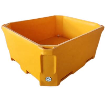 China Waterproof Custom 450 L Roto Molded Fish Totes Insulated Plastic Fish Container For Sale for sale