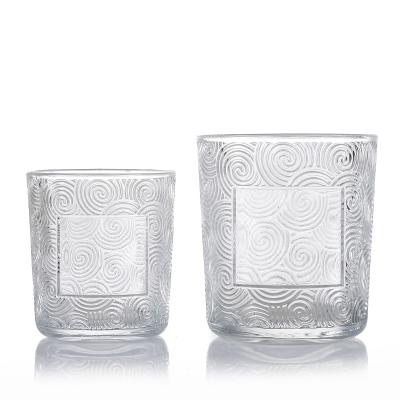 China Home Decoration Durable Using Low Price 200ml 350ml Luxury Candle Glass Cup Empty Candle Jar for sale