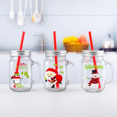 China Mason Jars Christmas Mason Cup Christmas Customization Handle Cup Best Price Superior Quality Mason Cup Food Storage With Handle for sale