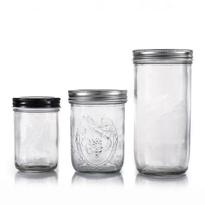 China Customizable Glass Freshness Storage Models Wholesale Pickles Jars Reloadable Mason Cup for sale