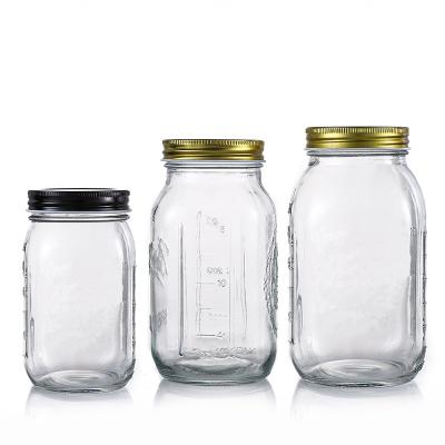 China Mason Jar 450ml 750ml 850ml High Temperature Transparent Mason Cup Reusable Glass Freshness Preservation for sale