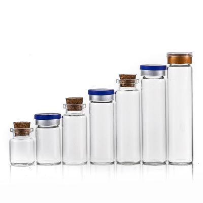 China Hot Selling Transparent Food Memory Tube High Borosilicate Glass Tube Type Bottle With Gold Lid for sale