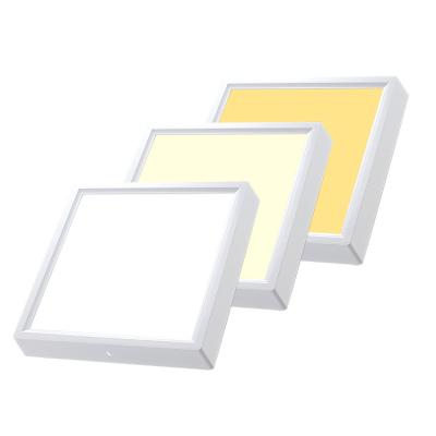 China Hotel Square 6w 12w 18w led outdoor panel light 3 color changing adjustable CCT ceiling lamp China manufacturer in Zhongshan factory for sale