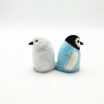 China Wholesale Plush Toy Decor Window Photography Props Artificial Fur Christmas Ornament Penguin for sale