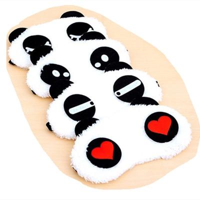 China soft & Wholesale Cute Anime Comfortable Panda Eyepatch Sleep Eye Mask Plush For Sleeping for sale