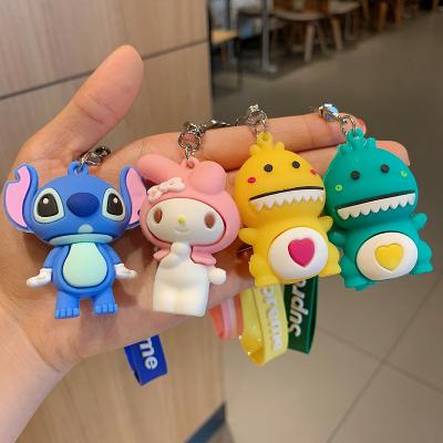 China Europe and America Lovely Dinosaur Doll CIA Cartoon Fashion Frog Cat Keychain Car Bag Pendant Casual Key Chain Pendant Gifts for sale