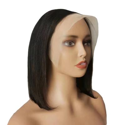 China Hot Selling Silky Straight Wave Color 1B 613 Straight Bob Human Hair Lace Front Wigs for sale