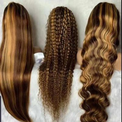 China Long Virgin Hair Products P4 27 Elastic Lace Frontal Human Hair Color Woman Hair Wigs Seller for sale