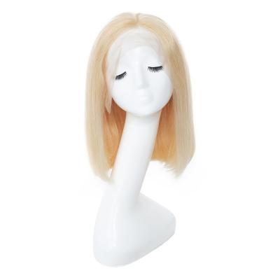 China BoBo Full Hand Woven Shun Human Hair Wig Headwear Lace Front Human Hair Lace Headgear 13*4 613# Silky Straight Wave Wig for sale