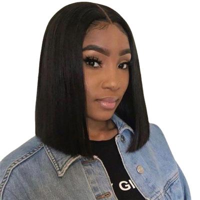 China Hd Wholesale Price Silky Straight Lace Wigs Frontal Bobo Wig For Black Woman Hair for sale