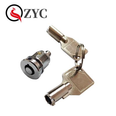 China Zinc Alloy High Security Keyed Same Cylinder Push Lock Mini Cam Lock For Arcade Game Machine Cabinet Box for sale