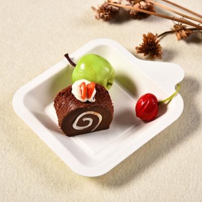 Chine nourriture Tray For Party de dessert de pulpe de papier de 7g Mini Sugarcane Biodegradable Bagasse Tableware à vendre