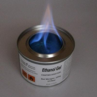 Chine éthanol de 200g Tin Catering Gel Chafing Fuel faisant cuire le gel de chauffage de carburant de nourriture à vendre