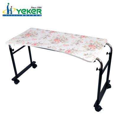 China MDF & Large Size Steel Overbed Table With Vivid Pattern For Laptop / Dining And Multipurpose for sale