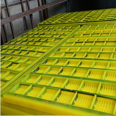 China Custom Ore Polyurethane Screen Sieve Panels Electroplate Mining Polyurethane Vibrating Screen Mesh for sale