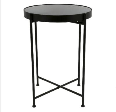 China Unique Accent Round Coffee Color Black Color Furniture Accent Living Room Design Side Table for sale