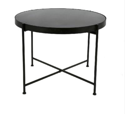 China Unique Accent Round Coffee Color Black Color Furniture Accent Living Room Design Side Table for sale