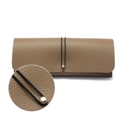 China PU Eyeglass Case Glass Pouch Durable Leather Bag for sale