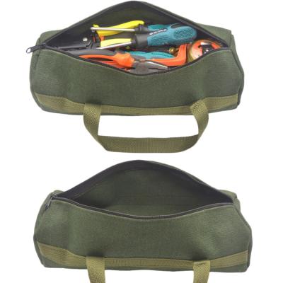 China Durable Thick Canvas Pouch Carry Tool Storage Bag Portable Instrument Case For Power Tool Tote Bag for sale