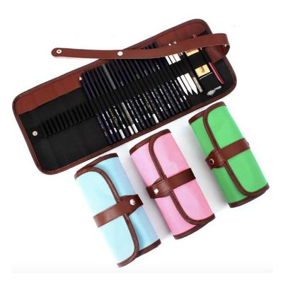 China 36 Slot Folding Roll Up Pencil Case Travel Pencil Bag for sale