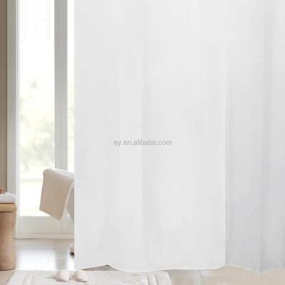 China Factory Wholesale Viable Single Color Polyester Waterproof White Shower Curtain for sale