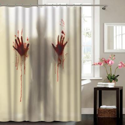 China Halloween Horror Viable Bloody Blood Bath Scary Shower Curtain for sale