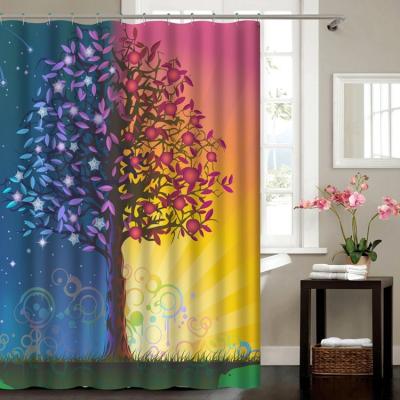 China High Quality Customized Sustainable Design Polyester Personalized Shower Curtain for sale