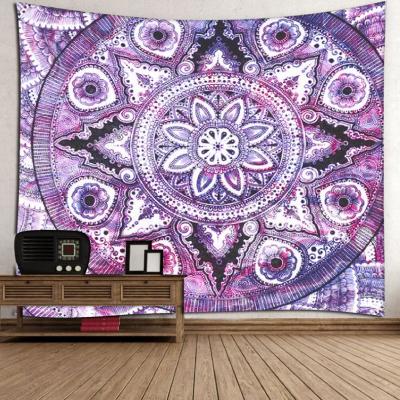 China Sublimation Printing Microfiber Polyester Fabric Simple Custom Vintage Mandala Decorative Wall Hanging Tapestry for sale