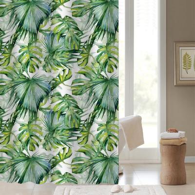 China Sustainable Wholesale Waterproof Digital Printing Custom Bathroom Shower Curtains for sale