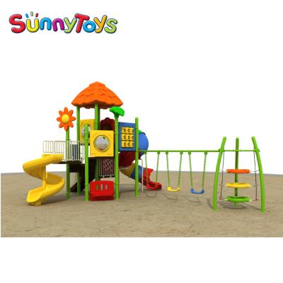 China Plastic Playground Playground Structures Park Playground Gate Playground Slide And Swing Set for sale