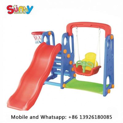 China Children play eqipment play center kindergarten kids indoor outdoor preschool playground equipment small plastic slide for sale