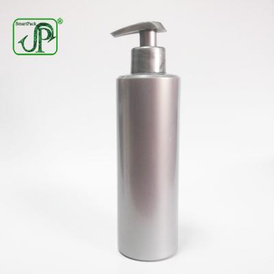 China 450ml Recyclable Gray Plastic Bottle For Shampoo Man Cosmetic Container Screen Printing Pet PUMP Sprayer Beauty Packaging for sale