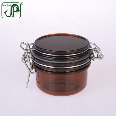 China Skin Care Cream Yarn 120ml Amber Bullet Body Scrub Jar Body Butter Jar for sale