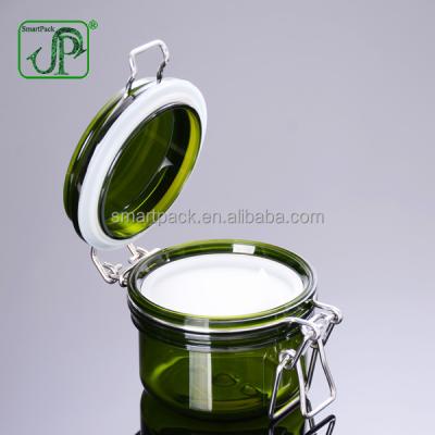 China Plastic Food Kilner Round Clip Airtight Top 150ml Round Shape Kilner Jar For Butter for sale