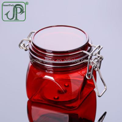 China NEW Personal Care Cosmetic Jar Collection 4oz 8oz Plastic PET Hinged Jars for sale