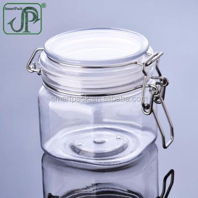 China Square 400ml Skin Care Kilner Glassy Cream Jar Jar Dry Food Container for sale