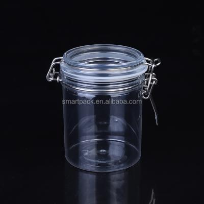 China Food Packaging Cosmetic Packing Food Grade Storage Container 500ml Airtight Clear Plastic Jar Kilner Canning Jar for sale